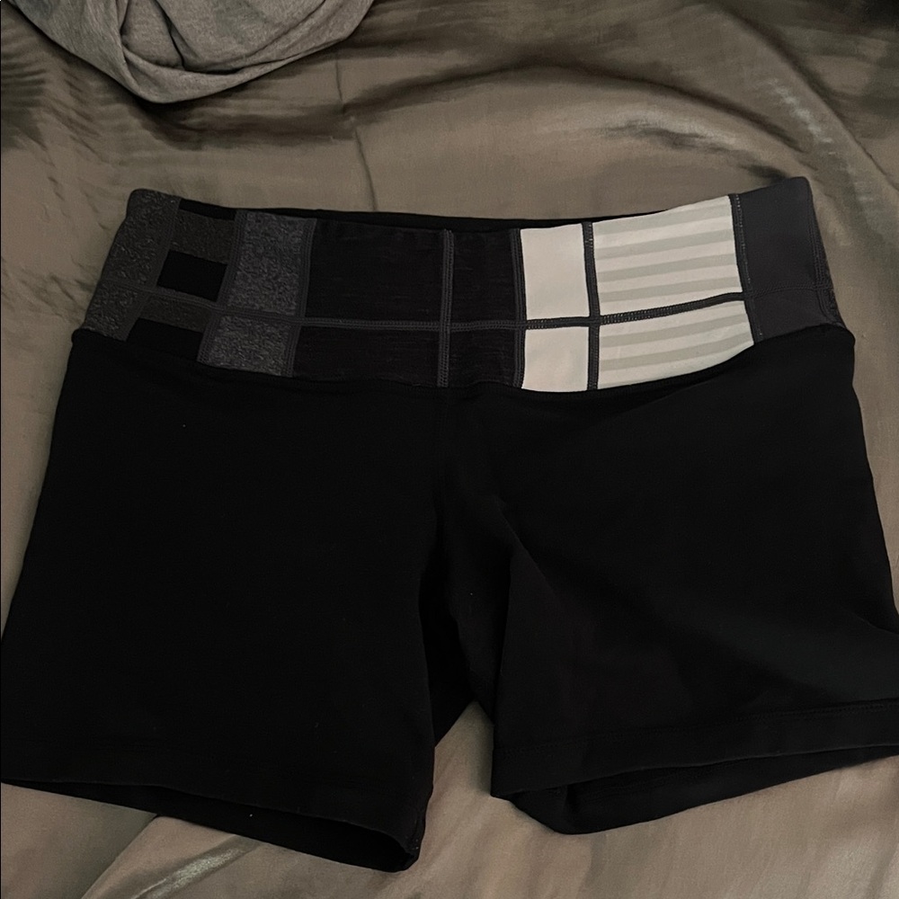 Lululemon Athletica Black and Gray Athletic Shorts